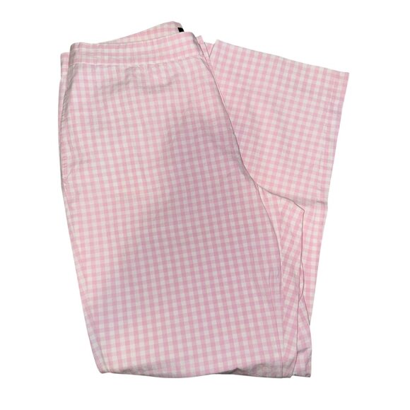 Lauren Ralph Lauren Pants - Lauren Ralph Lauren Straight Leg Pants Womens 10 Pink White Checkered Check